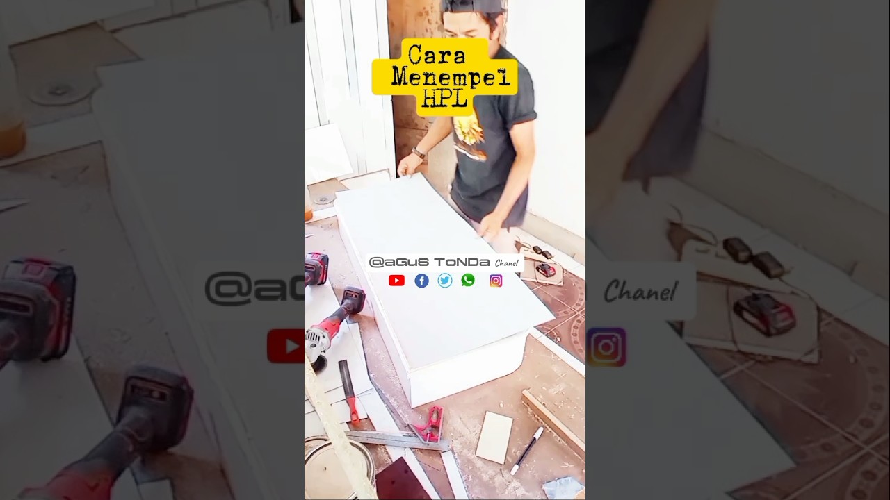 Cara Menempel HPL 