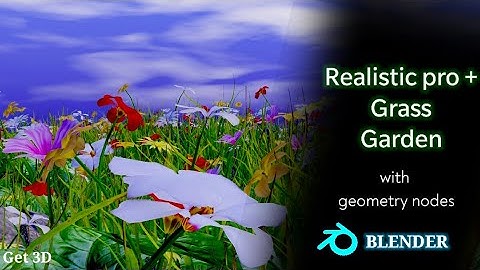 Grass garden using geometry nodes blender 3.0 or 2.93 | beginners tutorial | Get 3D