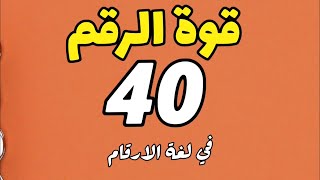 سر الرقم 40 وكيف تستخدمه في حياتك لجذب ماتريد