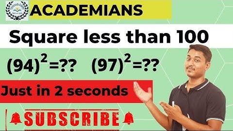 Square of less than 100 । 2 seconds math trick । Calculations in easiest & fastest way