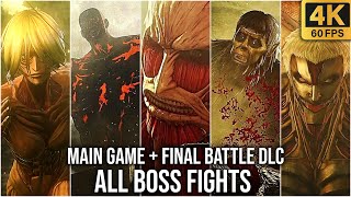Attack On Titan 2 + Final Battle DLC All Bosses & Titan Encounters (4K60fps) screenshot 5