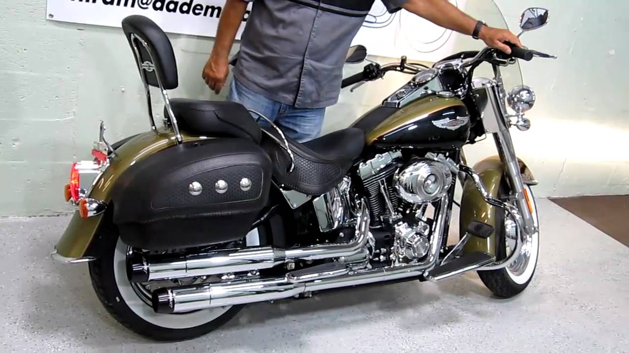  2007 Green Harley Davidson Softail Deluxe YouTube