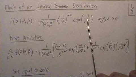 Mode of an Inverse Gamma Distribution