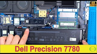 How to replace the battery in a Dell precision 7780 laptop