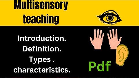 multisensory teaching/ inclusive education/b.ed notes