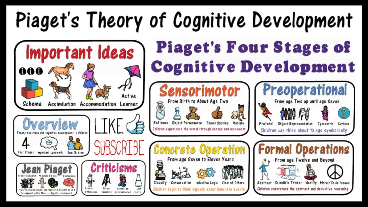 Piaget 4 Stages Of Cognitive Development Chart