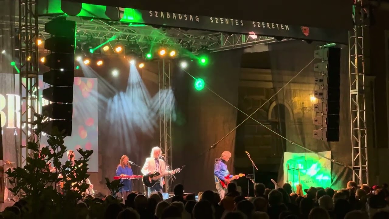 Szentes Kossuth tér. Bródy János nagykoncert. 16db ps audio cx121, 16db ps audio bph121