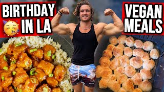 WHAT I EAT IN A DAY AS A VEGAN BODYBUILDER | HIGH PROTEIN BDAY