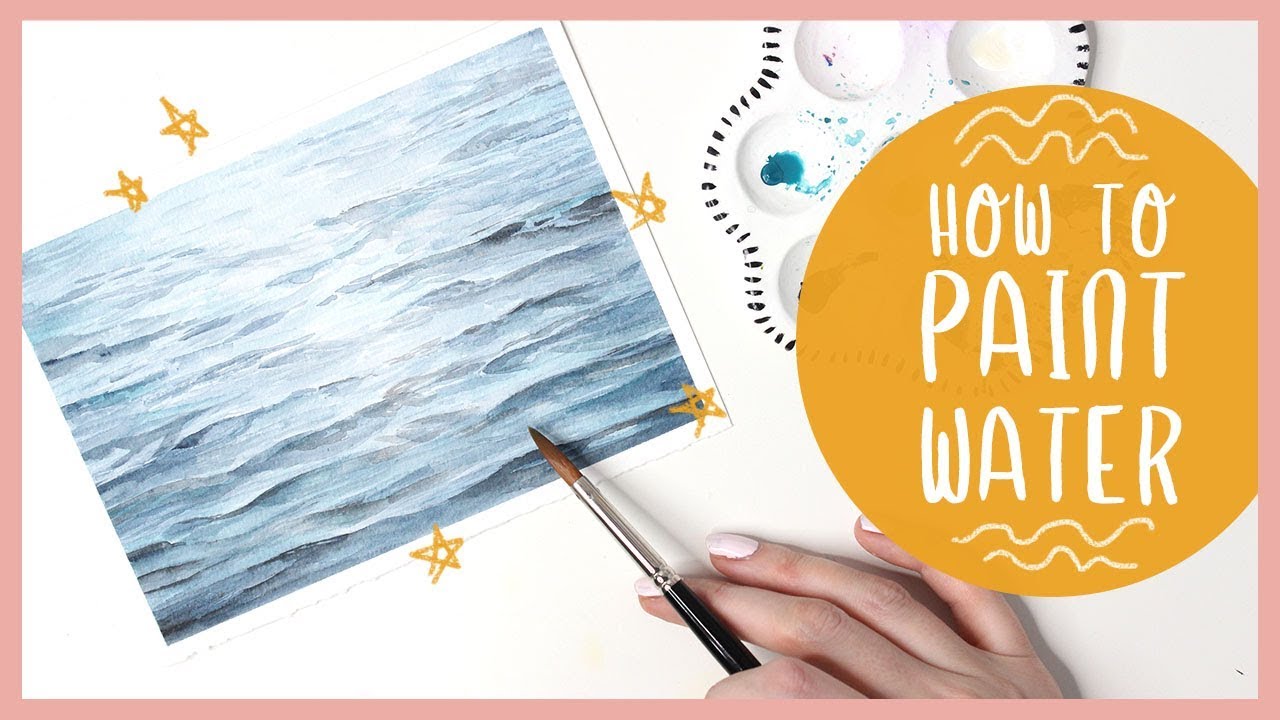 How To Paint Ocean Water with Watercolor Tutorial 