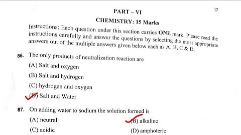 Livestock Inspector 2021 Chemistry Answer Key // OSSSC Livestock Inspector Answer Key 2021