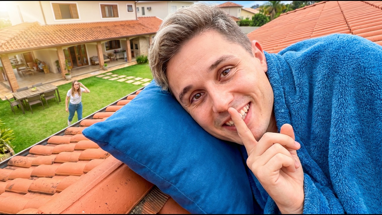 Passei 24 Horas ESCONDIDO da Minha Família!
