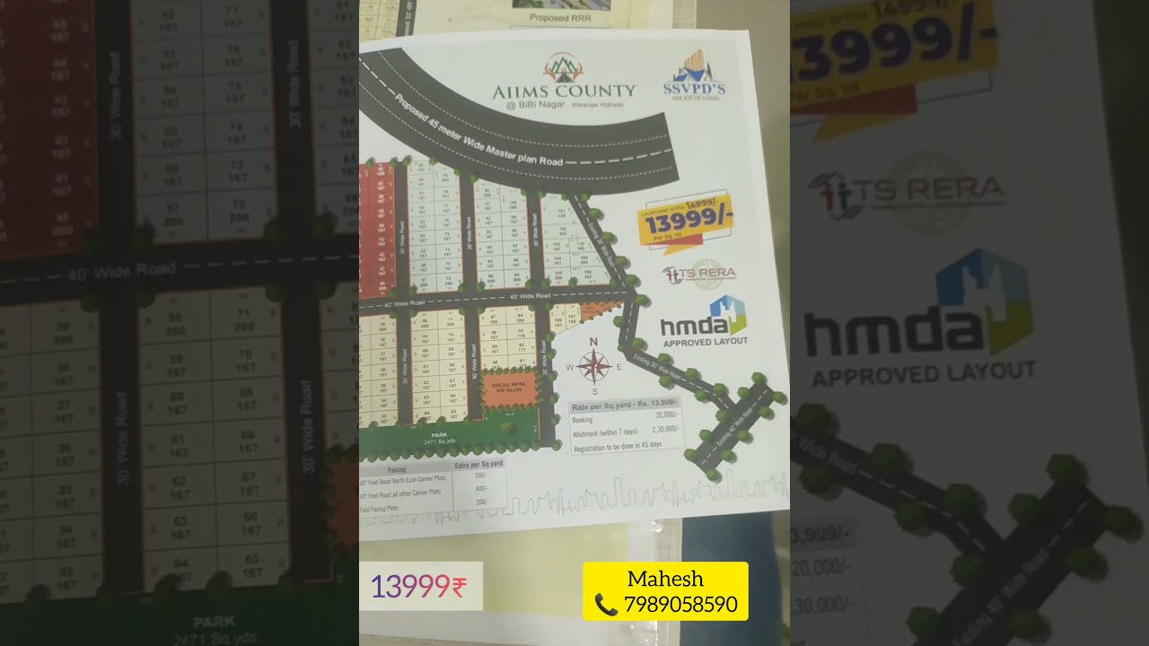 HMDA venture, warangal highway, call 7989058590 