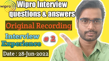 wipro interview questions and answers | original recorded audio #andytechshow #interview #wipro