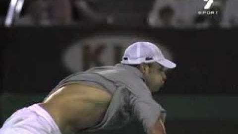 Andy Roddick - Slow Motion Flat Serve Closeup