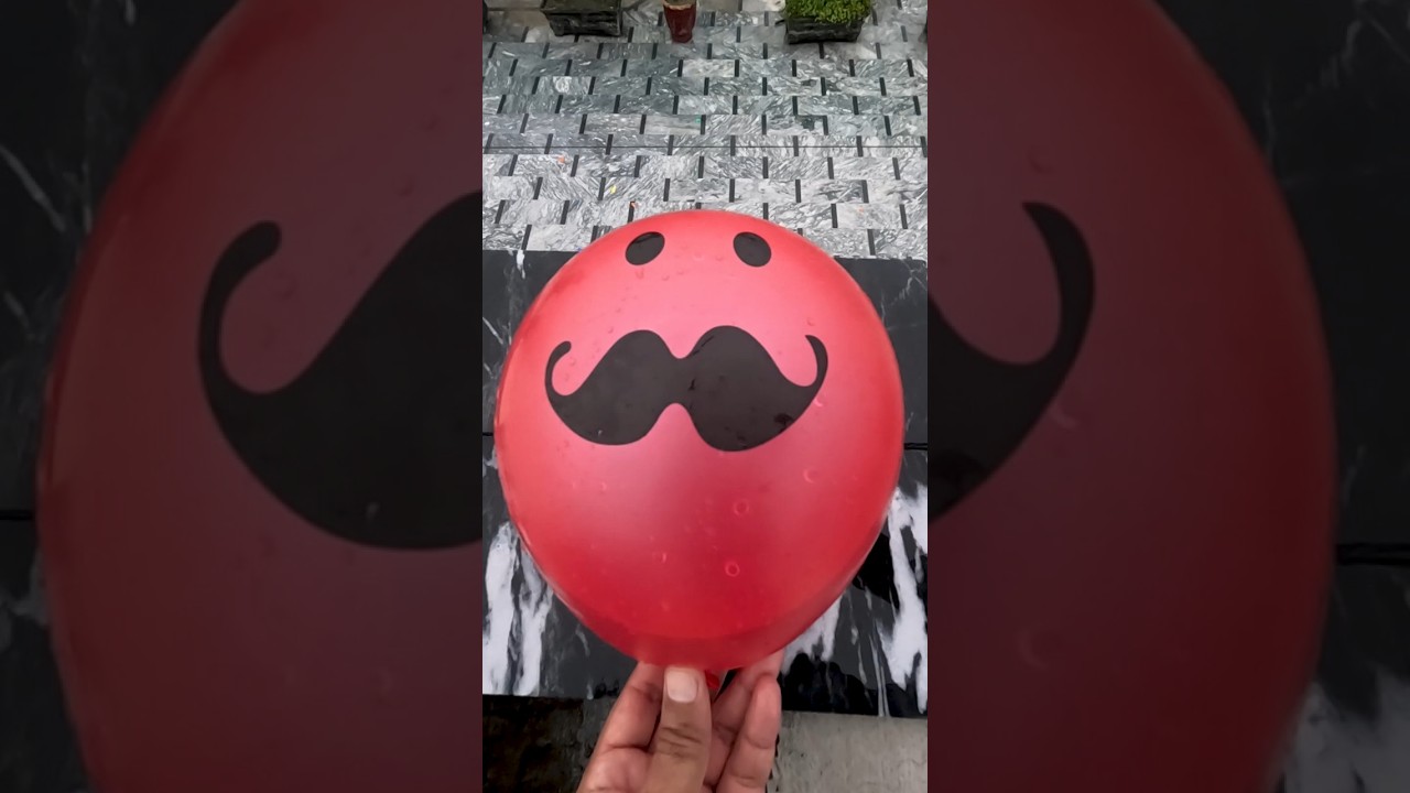 😲Mustache Balloon Popped Instantly… But 🐒Monkey Balloon Survived?! 🎈💥