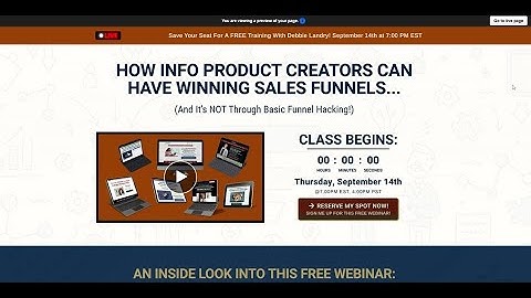 Webinar Application High-Ticket Funnel Walkthrough & Tour
