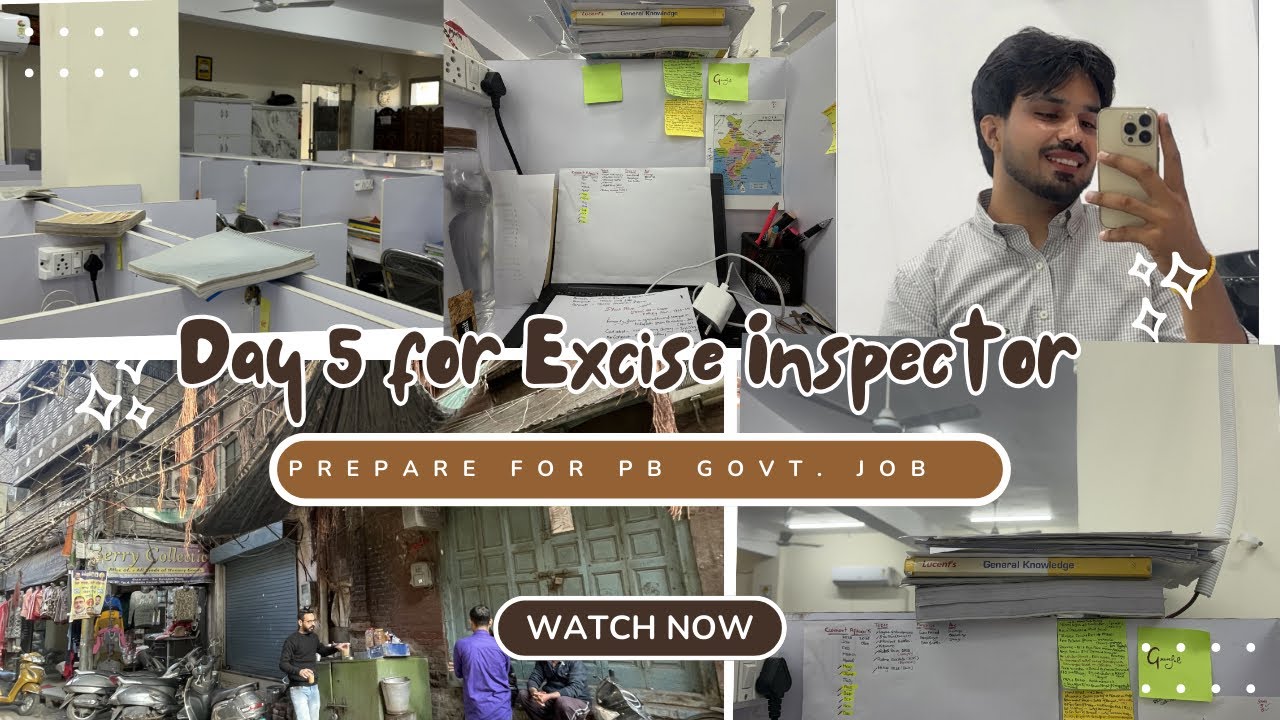 Day 5 Excise Inspector 2026 Preparation | Study Vlog | Punjab GK Handwritten Notes 
