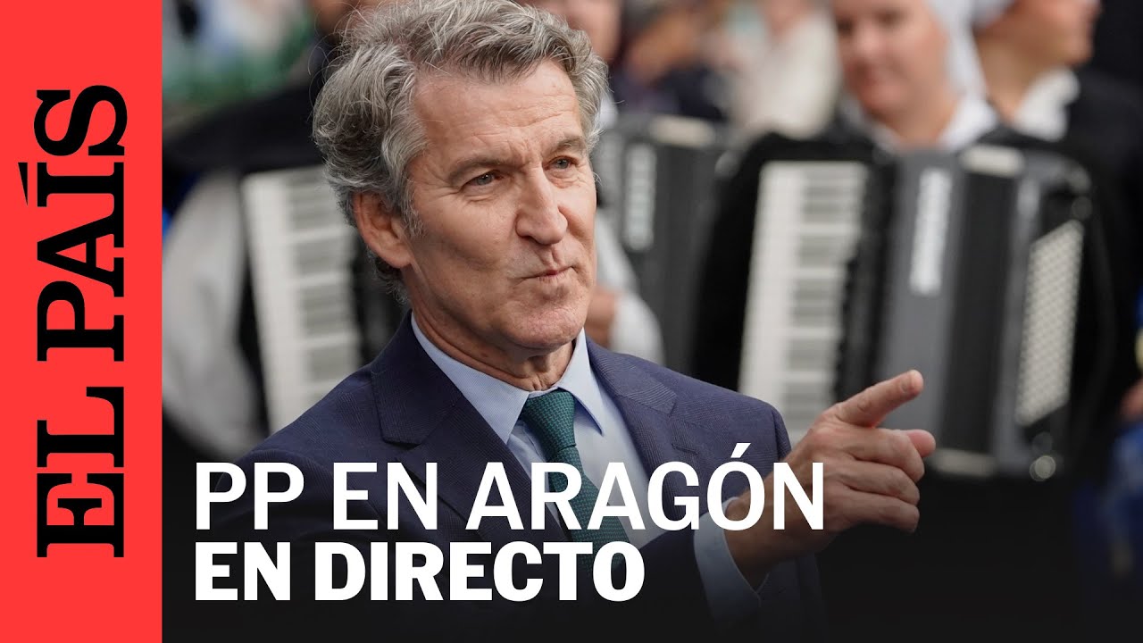 DIRECTO | El líder del PP, Alberto Núñez Feijóo, interviene en un acto junto al presidente de Aragón