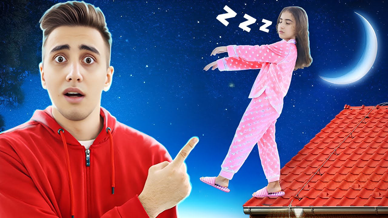 حبيبة بتمشي وهي نايمة !