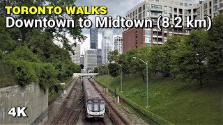 Walking 8 Kilometres From Downtown Toronto To Yonge Eglinton 4K 