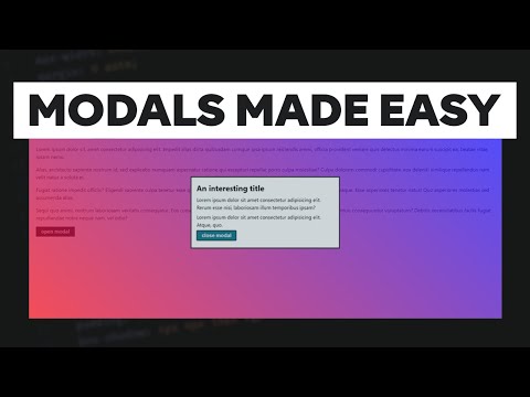 Use dialog for the easiest way to make a popup modal