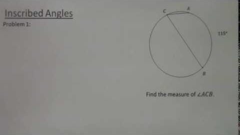 Inscribed Angles