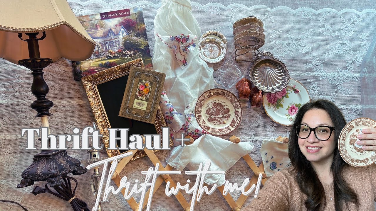 THRIFT HAUL + THRIFT WITH ME | I FOUND SOME GEMS! | HOME DECOR ON A ...