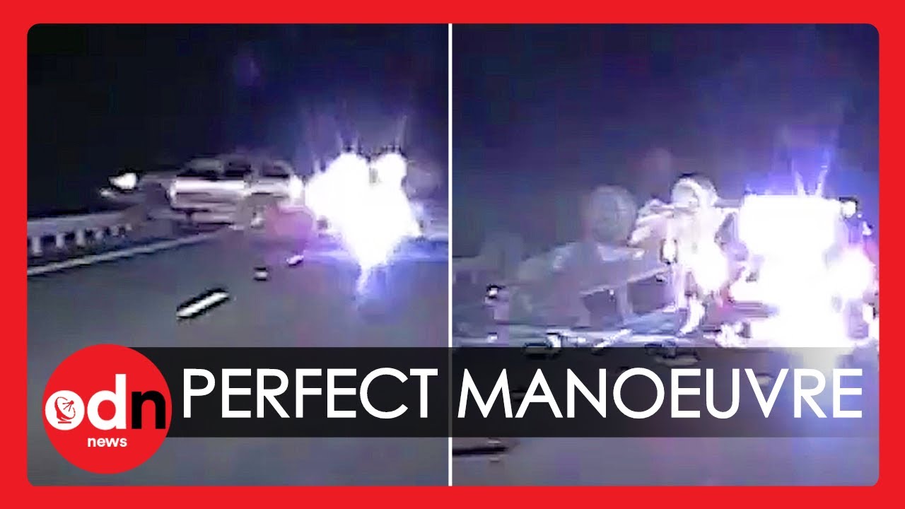 Incredible Moment Police Flip Suspect’s Car to End High-Speed Chase in ...