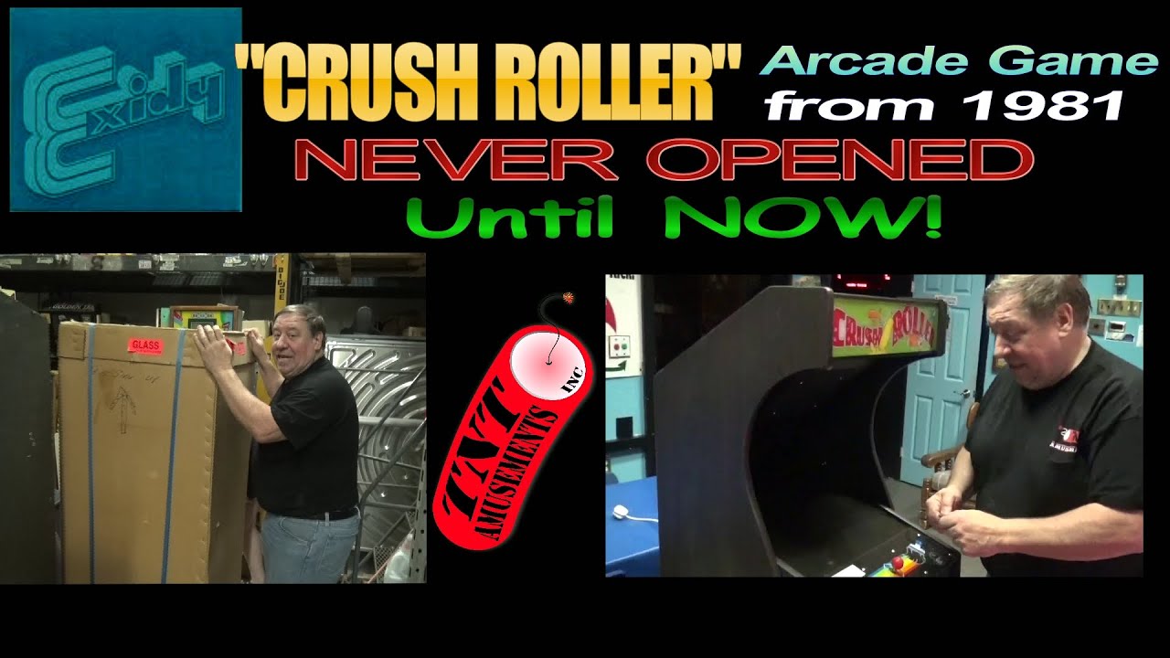 1007 NEW IN CRATE 1981 CRUSH ROLLER Arcade Video Game UNPACKED! TNT