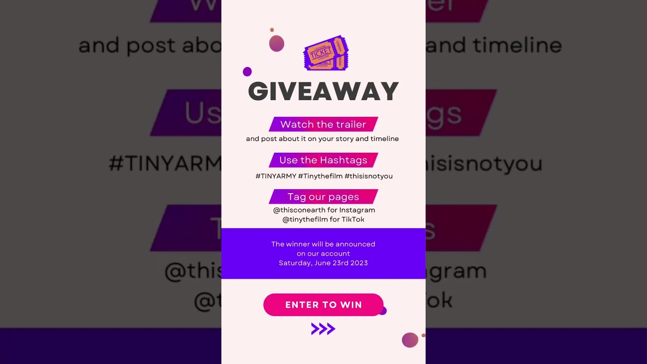 FREE TICKET GIVEAWAY 