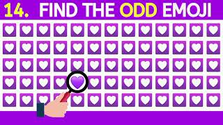 FIND THE ODD EMOJI OUT by Spotting The Difference! Odd One Out Puzzle