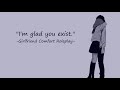 I'm glad you exist [Girlfriend ASMR RP] [rain-sounds] [tw: suicide comfort] [hopeful]