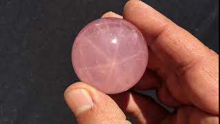 Star Rose Quartz Sphere 87 g | Asterism Gem with a Star #16286 Net Worth