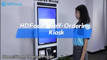HDFocus Self-Order Kiosk: 1-Second Printing & All-Light QR Scanning for Smarter Digital Signage!