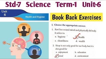 7th Science Health and Hygiene book back answers | 7th Std Science Term 1 Unit 6