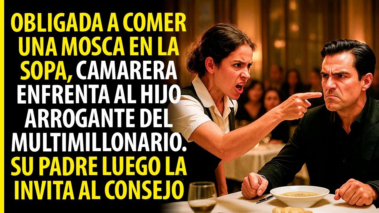 OBLIGADA A COMER UNA MOSCA EN LA SOPA, CAMARERA ENFRENTA AL HIJO ARROGANTE DEL MULTIMILLONARIO