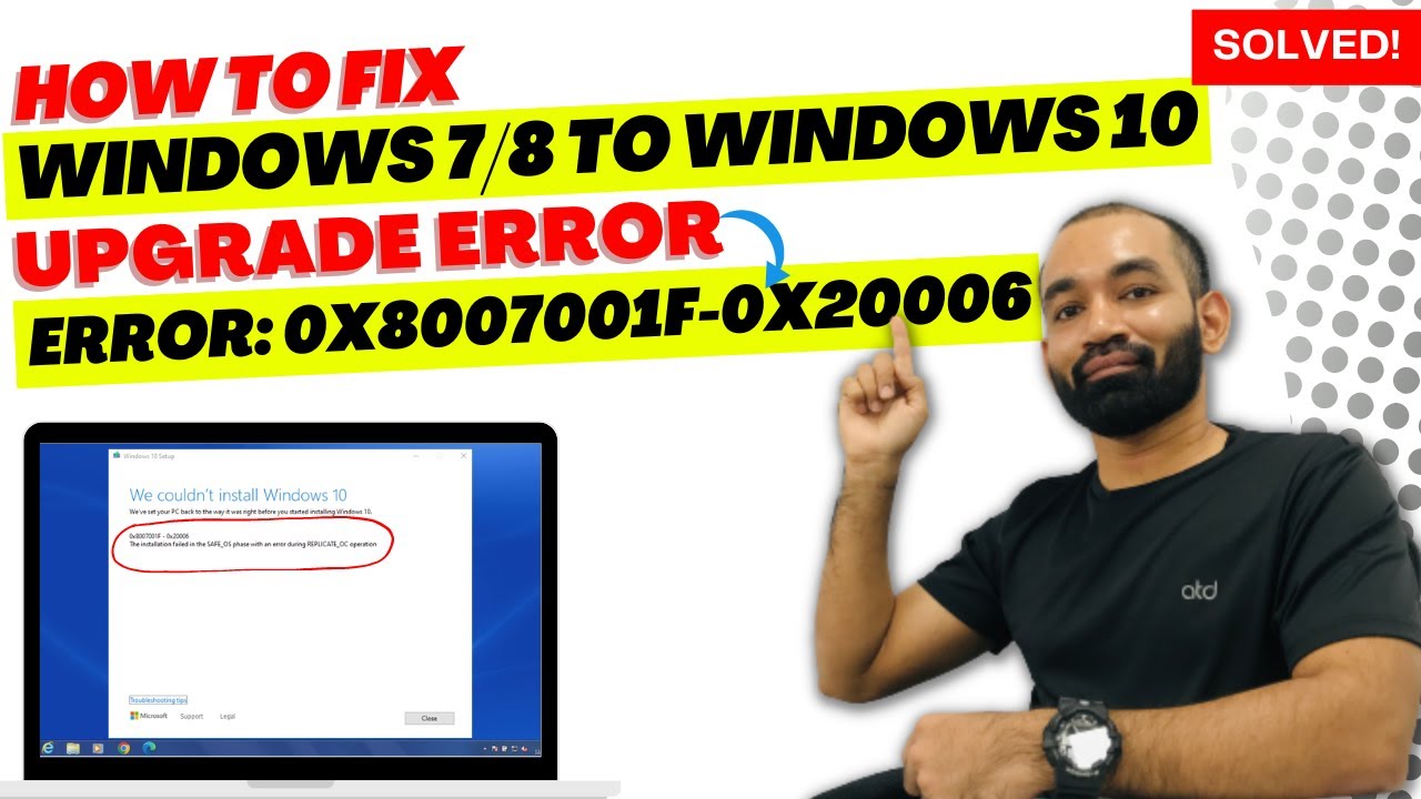 Fix Windows 10 Upgrade error 0x8007001F-0x20006 Installation failed ...