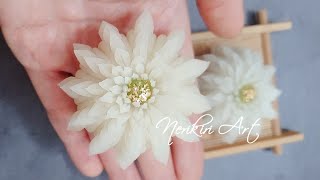 HƯỚNG DẪN CÁCH TẠO HÌNH HOA TUYẾT BÁNH NEKIRIKI / HOW TO MAKE A SNOWFLAKE NERIKIRI WAGASHI