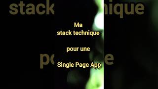 Tech - Single Page App Stack #tech #programming #logiciel