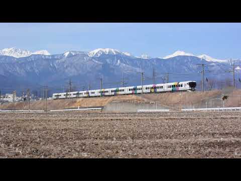 Ｅ２５７系「あずさ１６号」みどり湖通過(2018.3.3)