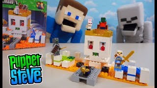Minecraft Lego Skull Arena Playset - Blue Vs Green Player Challenge