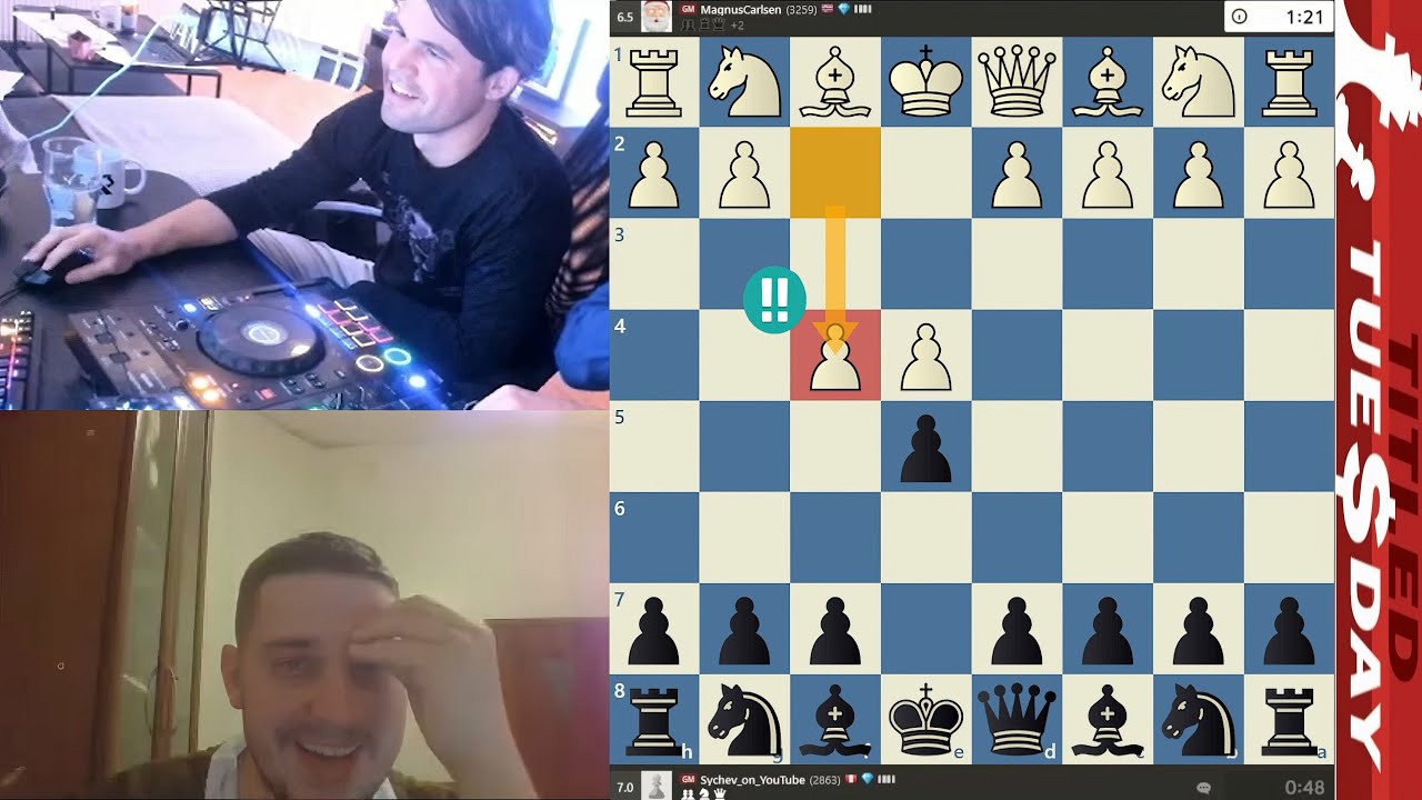 Королевский Гамбит! Магнус Карлсен - Клементий Сычев - YouTube