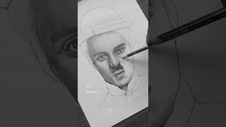 Charli Chaplin Pencil Drawing art drawing painting