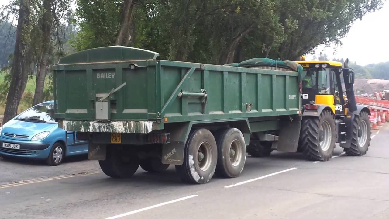 JCB tractor & BAILEY trailer in Cofton Hackett YouTube