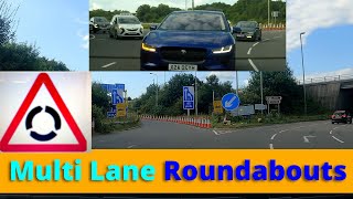 Roundabouts driving lesson [ multi lane big roundabouts ] Guide
