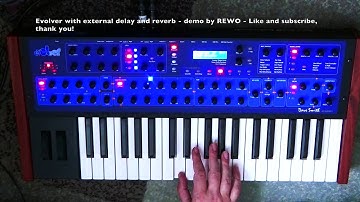Dave Smith Evolver - sounds with stereo delay and vintage reverb 1080p