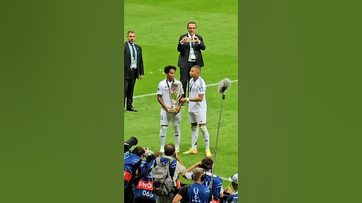 KYLIAN MBAPPÉ con ENDRICK en la CELEBRACIÓN de la SUPERCOPA DE EUROPA Real Madrid #football #shorts