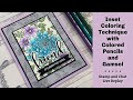 Inset Coloring Technique with Colored Pencils and Gamsol - Stamp and Chat Live Replay