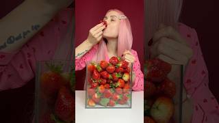 15 Liters Of Strawberriesvs Girl strawberry mukbang food asmrfood
