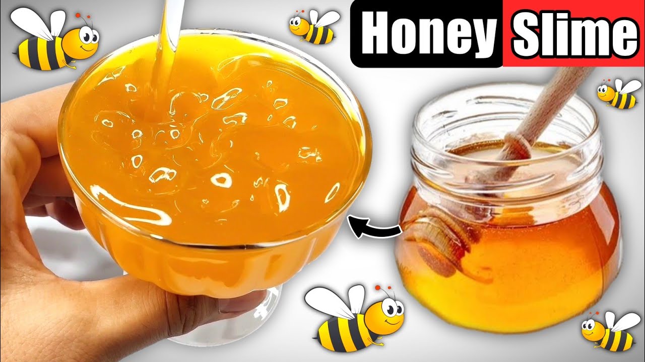 HONEY SLIME🍯👅🎧 How to make Honey Slime During Lockdown